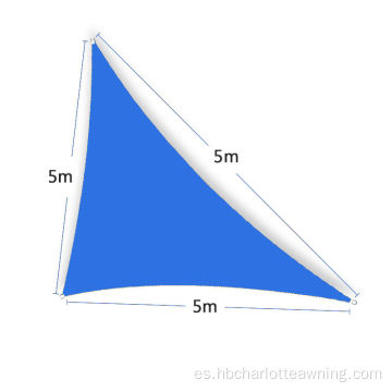 Vela de sombra de 5x5x5m a prueba de agua